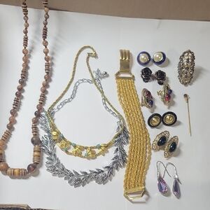 Gold and Silver  Tone Leaf Necklace Lot